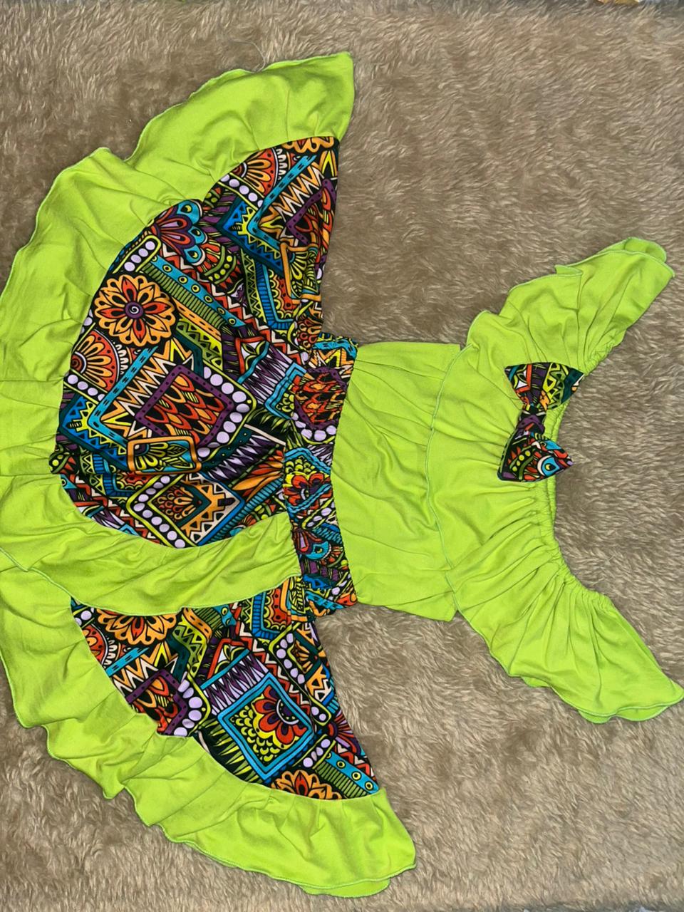 Vestido Tipico Limonense Colorido